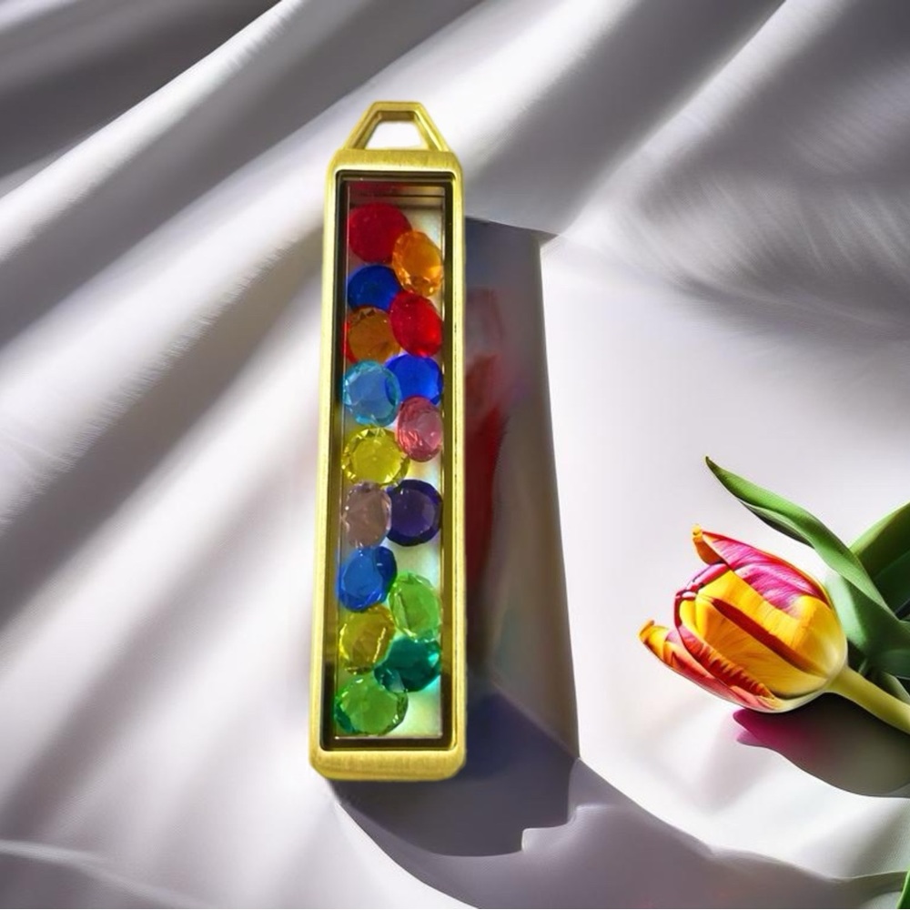 Vertical Gold Bar + Swarovski Crystal’s